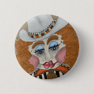 "Cow Girl" Whimsical Button Pen