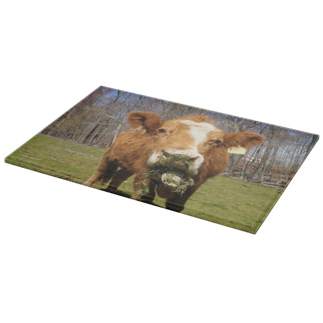 Cow Glass Cutting Board (Corner)
