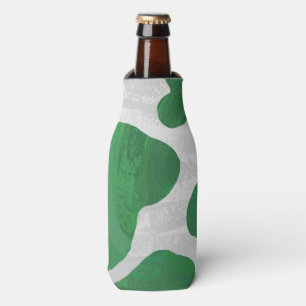 Cow Green and White Print Bottle Cooler