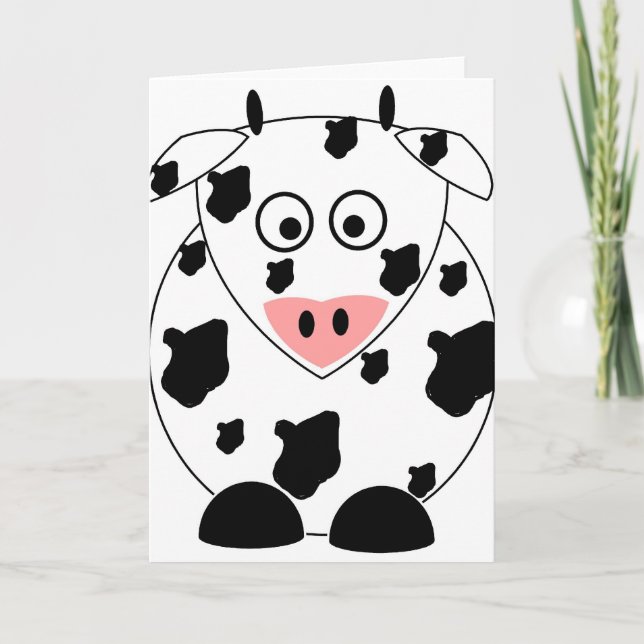 Cow Greeting Card (Front)