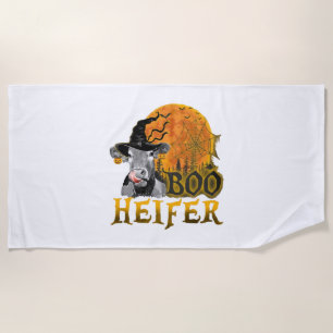 Cow Halloween Beach Towel