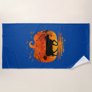 COW HALLOWEEN COSTUME PUMPKIN FALL SEASON BEACH TOWEL