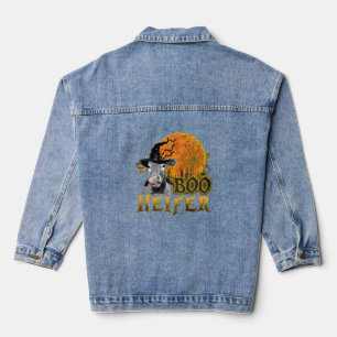 Cow Halloween Denim Jacket