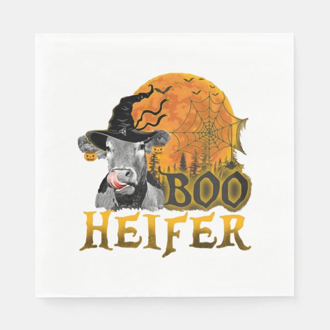 Cow Halloween Napkin (Front)