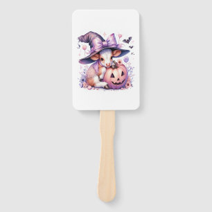 Cow Halloween Square Hand Fan