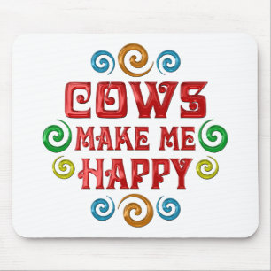 Cow Happiness Mouse Pad