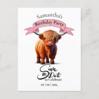 Cow Happy Birthday Girl Postcard