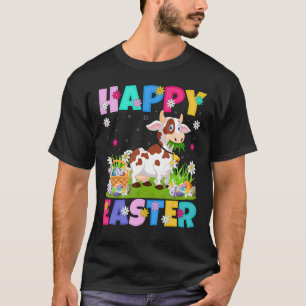 Cow Happy Easter Bunny Cow Easter Sunday T-Shirt