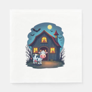 Cow & Haunted Barn Napkin
