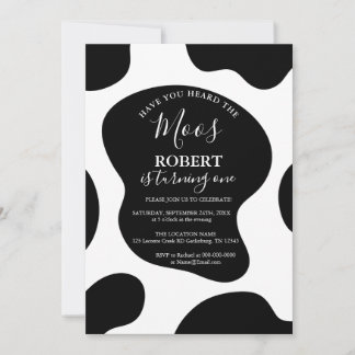Cow Have You Heard Moos Birthday Invitation