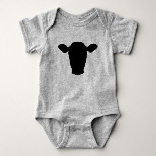 Cow Head Baby Bodysuit