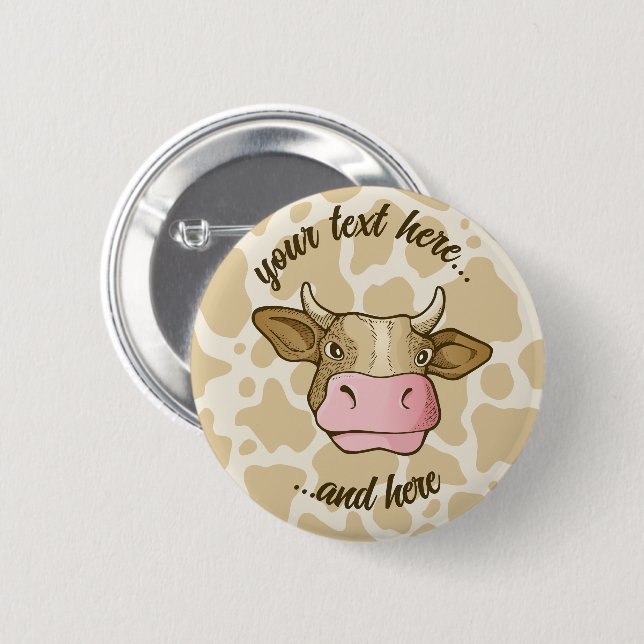 Cow Head Button (Front & Back)