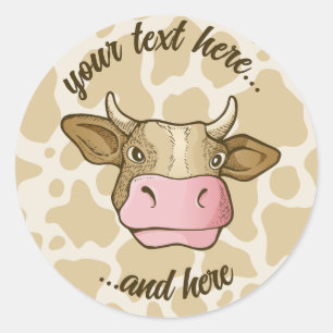 Cow Head Sticker