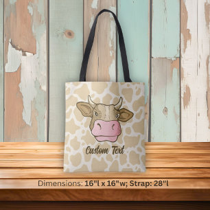 Cow Head Tote Bag