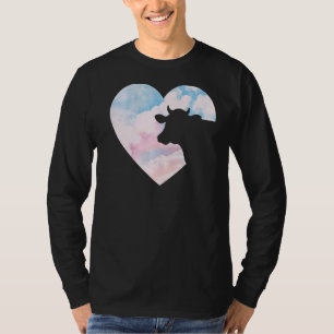 Cow  Heart For A Girl Who Loves Cows Farm Cattle S T-Shirt