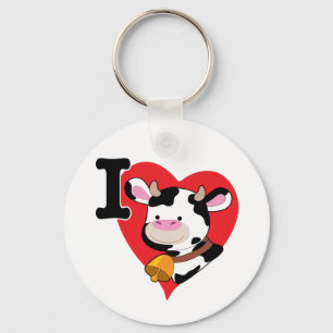 Cow Heart Key Ring