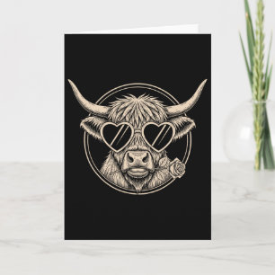 Cow Heart Sungles Rose Valentine Circle Frame  Card