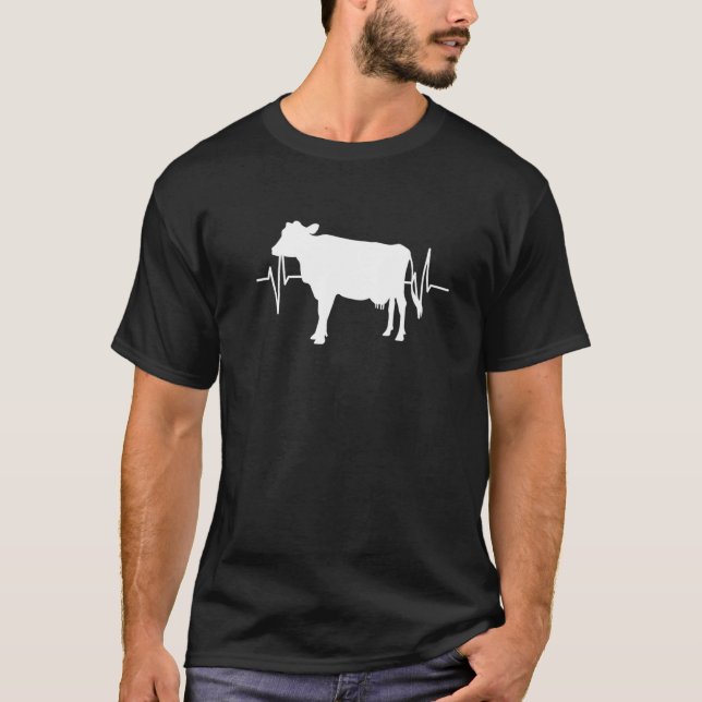 Cow Heartbea Cattle Cows Show T-Shirt (Front)
