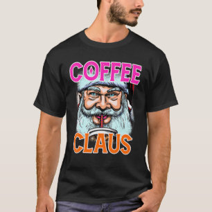 cow heifer coffee cows farm Christmas claus women T-Shirt