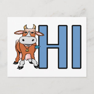 Cow Hi Postcard