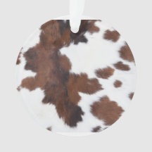 cow hide brown white