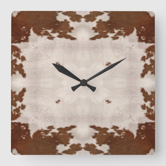 Cow Hide Pattern clock (Front)