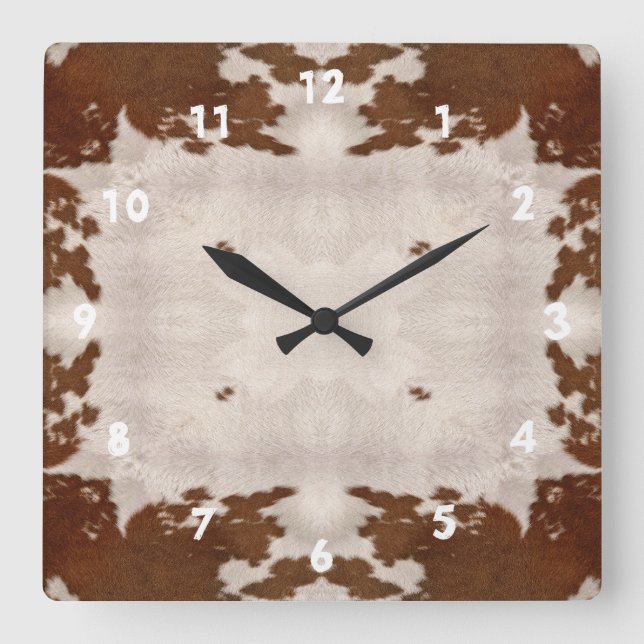 Cow Hide Pattern clock (Front)