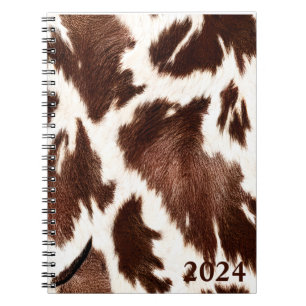 Cow Hide Print Notebook
