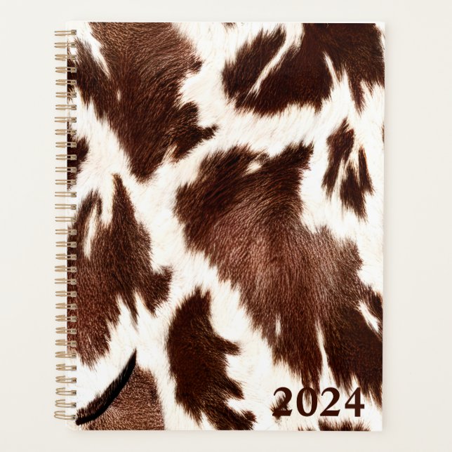 Cow Hide Print  Planner (Front)