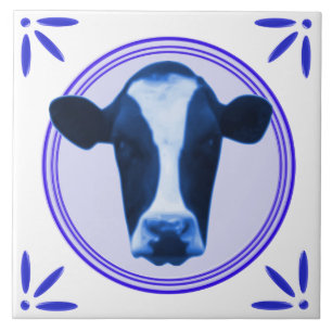 Cow Holland Delftware-Delft-Blue-Look Printed Tile