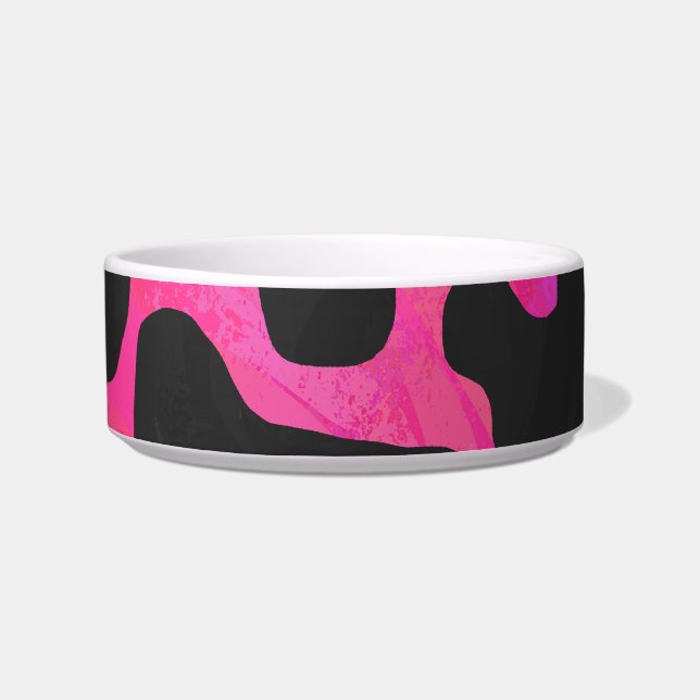 Cow Hot Pink and Black Print Bowl (Right)