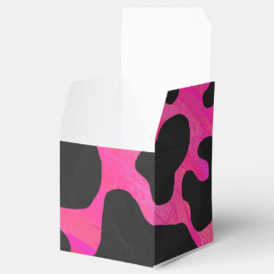 Cow Hot Pink and Black Print Favour Box