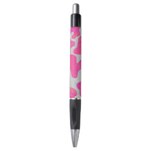 Cow Hot Pink and White Print