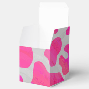 Cow Hot Pink and White Print Favour Box