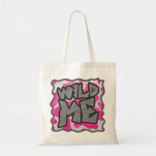 Cow Hot Pink and White Print Tote Bag