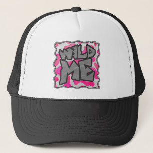 Cow Hot Pink and White Print Trucker Hat