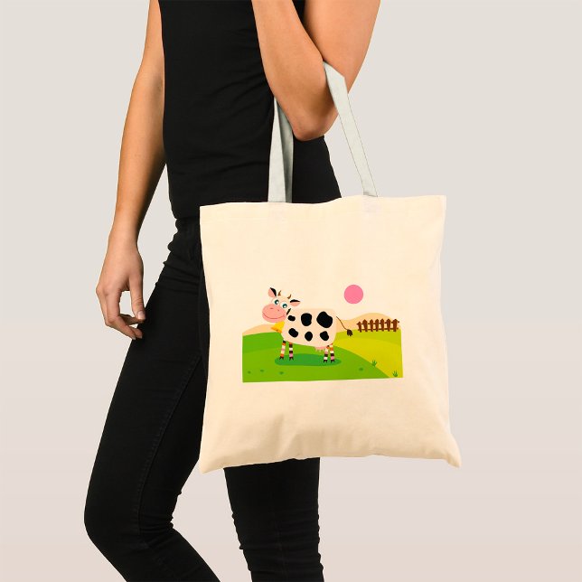 Cow In A Field Tote Bag (Creator Uploaded)
