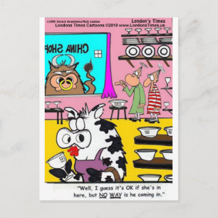 Cow In China Shop Funny Mugs Tees Cards & Gifts