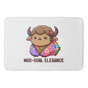 Cow in Elegance in Highland Bath Mat