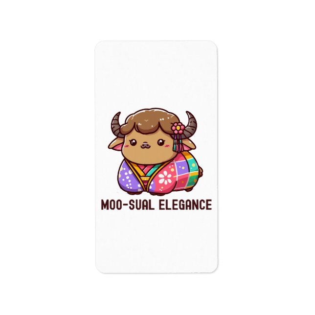 Cow in Elegance in Highland Label (Front)