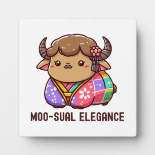 Cow in Elegance in Highland Plaque