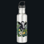 Cow in Floral Jungle Png, Tropical Cow 710 Ml Water Bottle<br><div class="desc">Cow in Floral Jungle Png,  Tropical Cow</div>