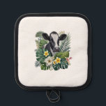 Cow in Floral Jungle Png, Tropical Cow Pot Holder<br><div class="desc">Cow in Floral Jungle Png,  Tropical Cow</div>