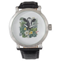 Cow in Floral Jungle , Tropical Cow