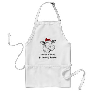 Cow in Red Bandanna Funny Standard Apron