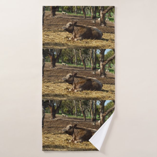 Cow Its A Farm Life, Bath Towel Set (Bath Towel)