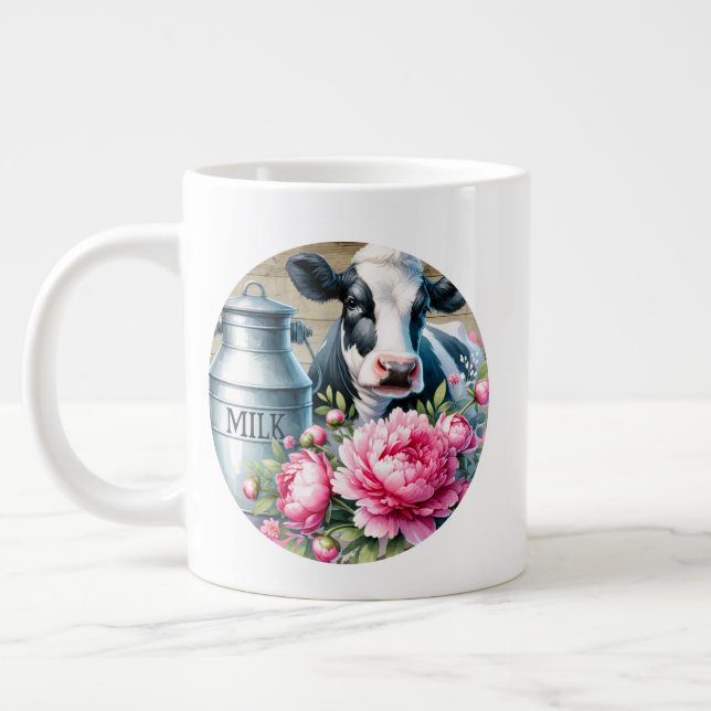Cow Jumbo  Large Coffee Mug (Left)