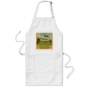 Cow Jumped Over the Moo – Whimsical Farm Pun Cart Long Apron