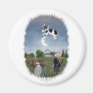 COW JUMPED OVER THE MOON MAGNET