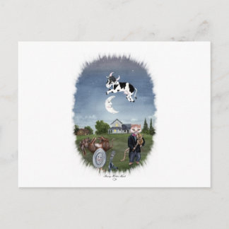 COW JUMPED OVER THE MOON POSTCARD